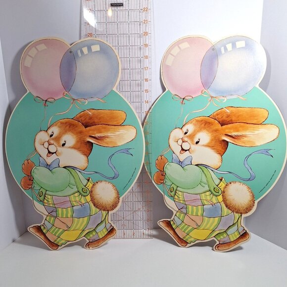 Easter Vintage 20" Die Cut Cardboard Wall Decorations Eureka American Greetings - Picture 9 of 12